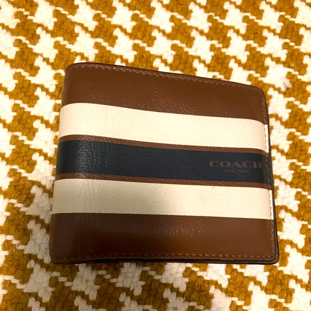 COACH Dark Saddle Wallet